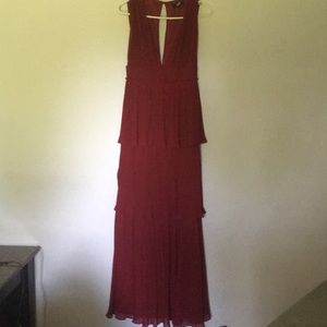 LuLu’s Cranberry multi-tiered dress.